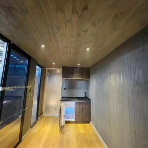 Mobile Container House Glass Windows Oak Wood Hotel Sleep Villa Bnb Studio Pad Rent Door Custom Holiday Cabin Office Garden Air Remote Furnished Home