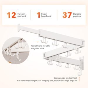 HEILAIYI Clothes Drying Rack Wall Mounted,Drying Rack Clothing,Wall Mounted Drying Rack,Laundry Room Organization and Storage,Laundry Drying Rack,Collapsible Dying Racks for Laundry