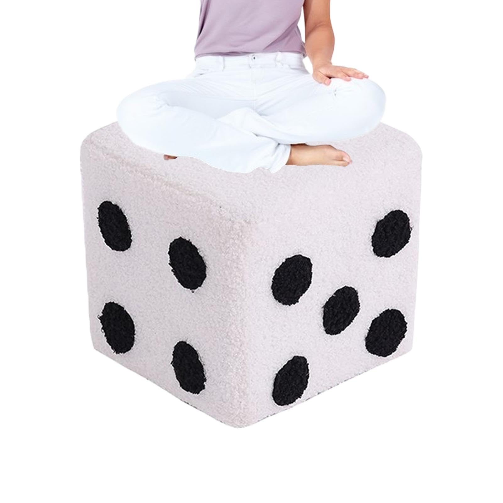 Huvqianu Dice Chair for Playroom | Dice Stool Chair | Dice Design Stool | Game-Themed Stool, Dice Chair for Kids, Dice-Inspired Seating, Dice-Shaped Stool, Fun Dice Stool