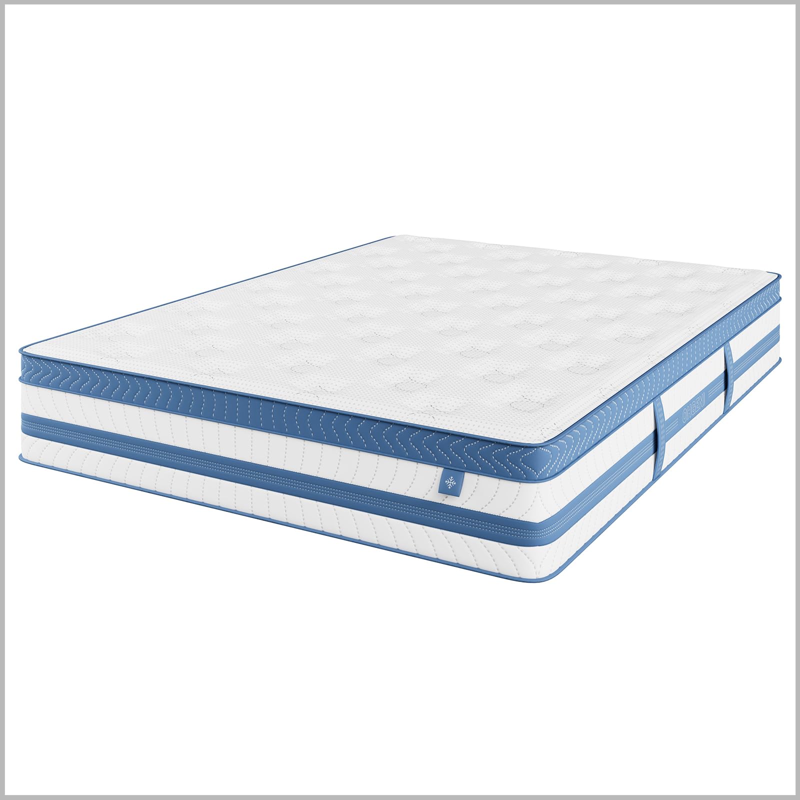 Raydem 12" Queen Foam Mattress, Cool Touch Gel Memory Foam, Ergonomic Support & Pressure Relief, Medium Feel Comfort, CertiPUR-US Certified, Designed in USA