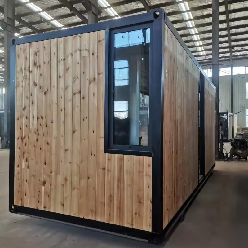 Mobile Container House Glass Windows Oak Wood Hotel Sleep Villa Bnb Studio Pad Rent Door Custom Holiday Cabin Office Garden Air Remote Furnished Home