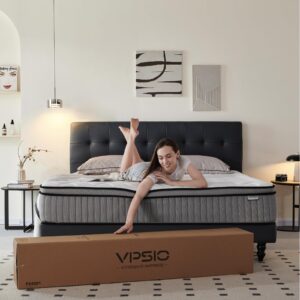 Full Size Mattress10 Inch - Medium Firm Full Size Mattress in a Box - Memory Foam Relieves Pressure - Individual Pocket Springs Provide Precise Support - Full Size Bed Mattress for Solo, Couples