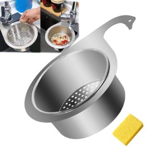 stainless steel swan sink strainer basket,food catcher for sink drain,stainless steel sink strainers for kitchen sink food catcher,swan drain basket for kitchen sink (1set)