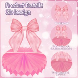 50Pcs Pink Bow Balloons, Pink Bow Coquette Party Decorations, Pink Bow Party Supplies