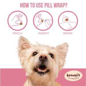 Benefit Pet Products Pill Wrap for Dogs - Pill Paste to Make Pockets, Hide Capsules, Dog Multivitamins or Medications - Added Dog Probiotic - Made in USA (4oz)