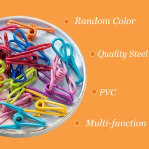 45 Pcs Chip Clips - 2 Inch Random Multi-Colored Waterproof Metal Clothes Pins for Bag, Food, Chips, Paper