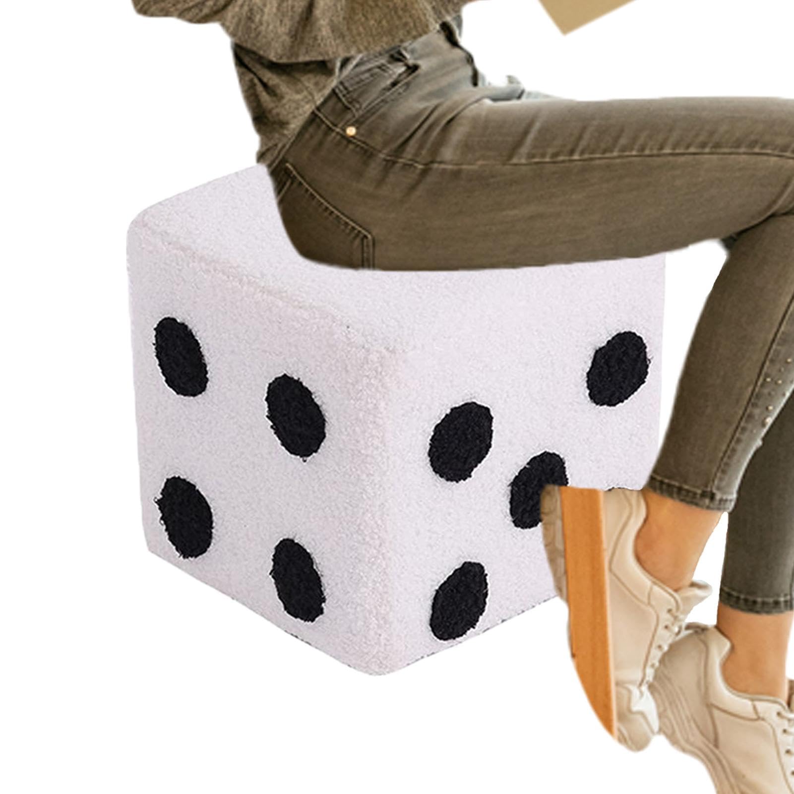 Huvqianu Dice Chair for Playroom | Dice Stool Chair | Dice Design Stool | Game-Themed Stool, Dice Chair for Kids, Dice-Inspired Seating, Dice-Shaped Stool, Fun Dice Stool