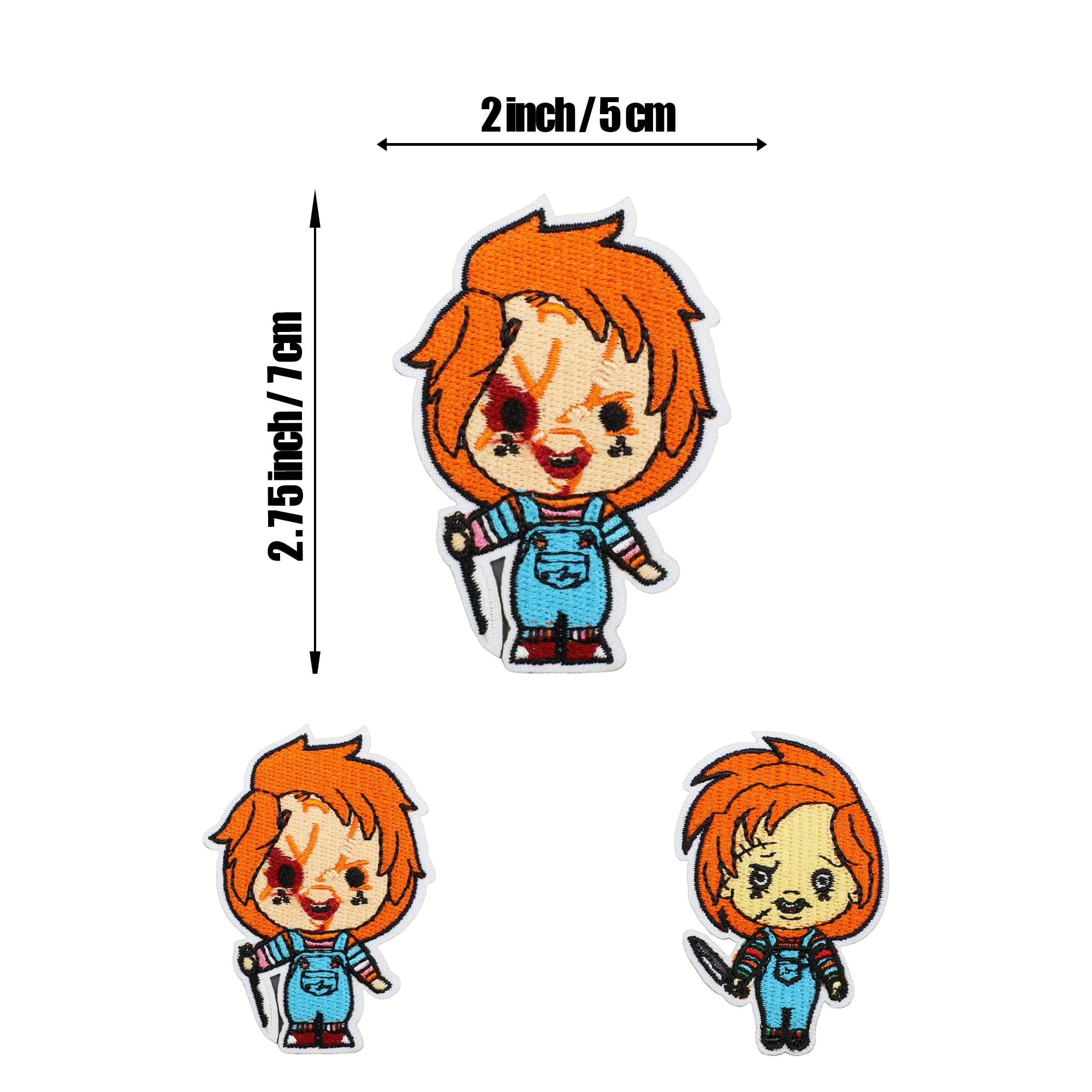 Good Guys Patches for Chucky Costume Adult Women Adult Men Chucky Shirt Sweater Halloween Patches Good Guys Overalls Chucky Tattoos Temporary Halloween Tattoos - Iron On