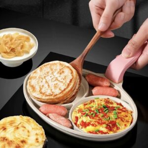 VOTTERCO Egg Frying Pan, 2-Cup Mini Nonstick Egg Pan & Omelet Pan for Breakfast, Healthy Non Toxic Pancake Pan, Easy to Clean Egg Cooker Pan, Suitable for Gas Stove & Induction Cookware (Pink)