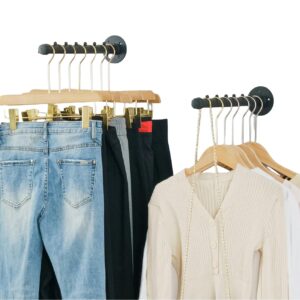 2 Pcs Industrial Pipe Clothing Bar,Wall Mount Clothes Rack for Hanging Clothes - Wall Clothing Rods for Retail Boutique Display (14 in)