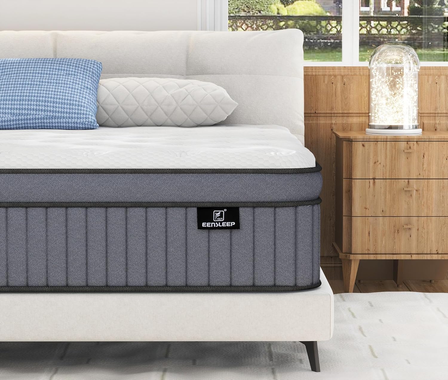 Queen Size Mattress, Upgrade Strengthen 14 Inch Firm Hybrid Queen Mattress in a Box, Mattress Queen Size With Memory Foam and Independent Pocket Springs, Strong Edge Support, Release Pressure