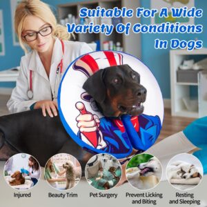 Medium Dog Cone Collar Alternative Soft Inflatable Donut Collar After Surgery Dogs Recovery Won't Obstruct Vision Suitable Cones E Collar for Small Medium Large Dogs and Cats