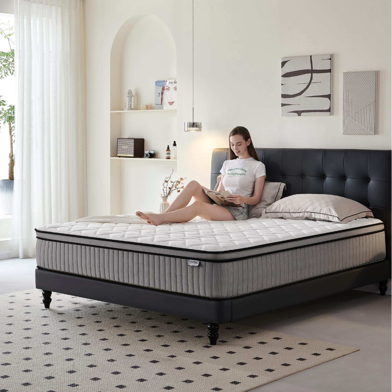 Full Size Mattress10 Inch - Medium Firm Full Size Mattress in a Box - Memory Foam Relieves Pressure - Individual Pocket Springs Provide Precise Support - Full Size Bed Mattress for Solo, Couples