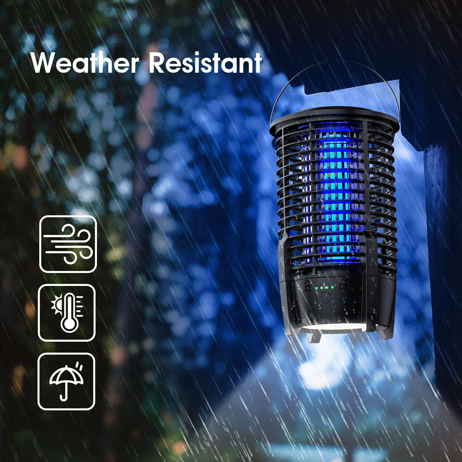 Bug Zapper for Indoor and Outdoor, Rechargeable Mosquito Zapper, Portable Electric Fly Killer, Insect Trap with LED Light, Ideal for Backyard, Patio, Camping, and Fishing