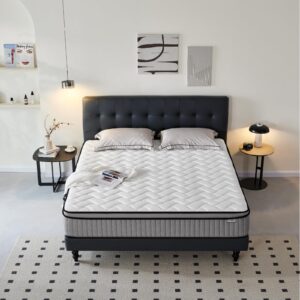 Full Size Mattress10 Inch - Medium Firm Full Size Mattress in a Box - Memory Foam Relieves Pressure - Individual Pocket Springs Provide Precise Support - Full Size Bed Mattress for Solo, Couples