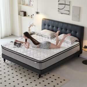 Full Size Mattress10 Inch - Medium Firm Full Size Mattress in a Box - Memory Foam Relieves Pressure - Individual Pocket Springs Provide Precise Support - Full Size Bed Mattress for Solo, Couples