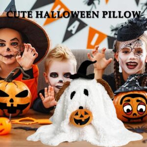 Rdogeia Ghost with Pumpkin Pillow,Dog Ghost Holding Pumpkin Plush,Cute Halloween Toys Halloween Stuffed Animal,Halloween Party Favors,Halloween Treat Bag Stuffers Gifts Kids Boys Girls