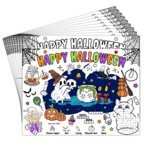 45 pcs halloween coloring placemats halloween crafts for kids ghost disposable placemats coloring activity halloween party favors supplies decorations school party