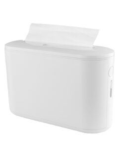 enbath countertop paper towel dispenser (white)/multifold paper towel holder, non-slip, durable abs, stylish design for bathroom and kitchen