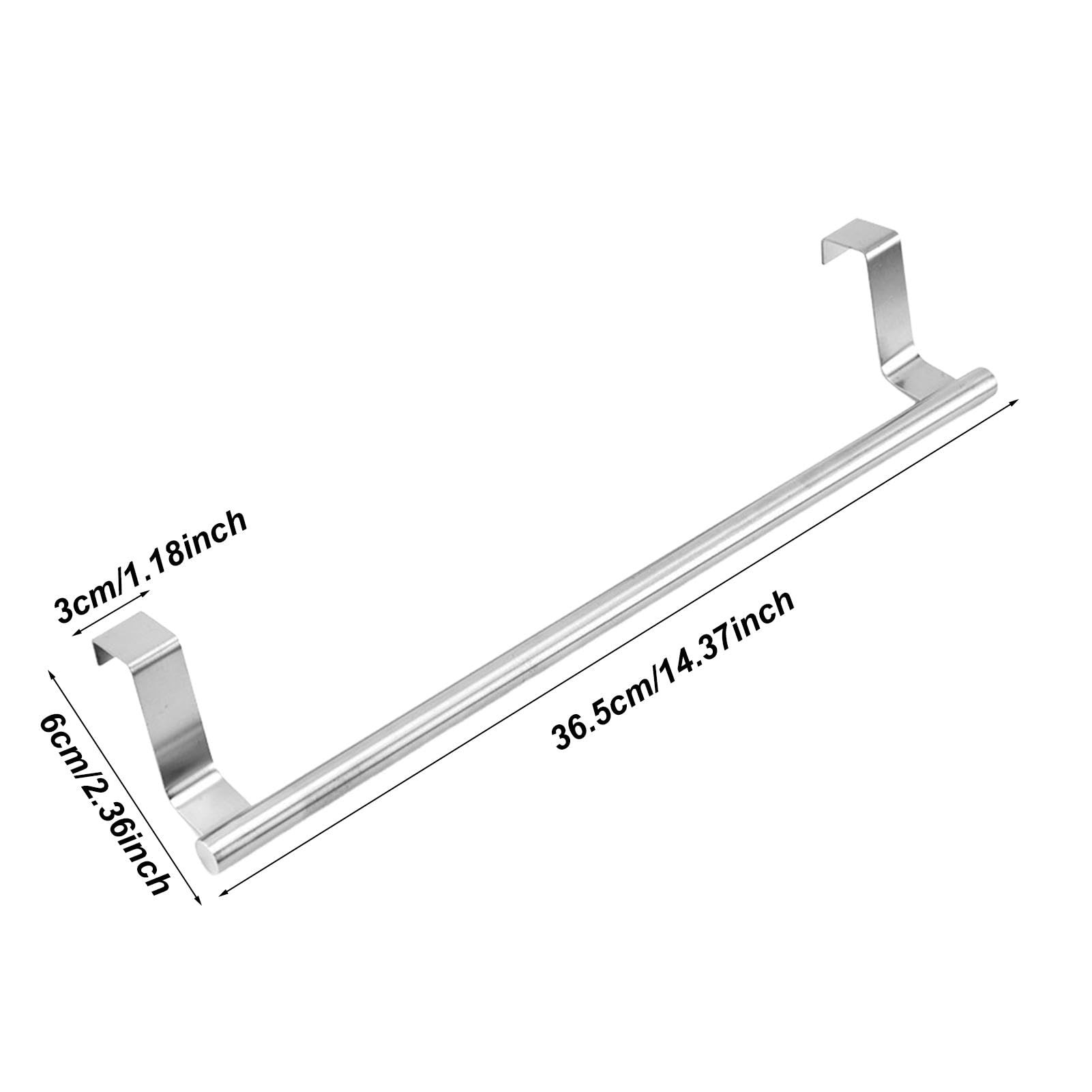 Towel Hanger for Door - Over The Door Stainless Steel Towel Rack, Kitchen Over Door Towel Rack | Space-Saving Bathroom Towel Bar, Rustproof Towel Rack for Garage, Apartments