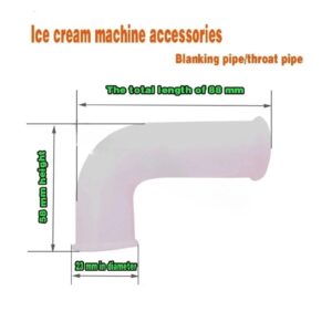 GAEWBBH Ice Cream Maker Parts Feeding Hose Retail and Sweet Tube Machine Seven Character Bend Pipe Ice Cream Machine Parts Ice Cream Accessories Feed Hose