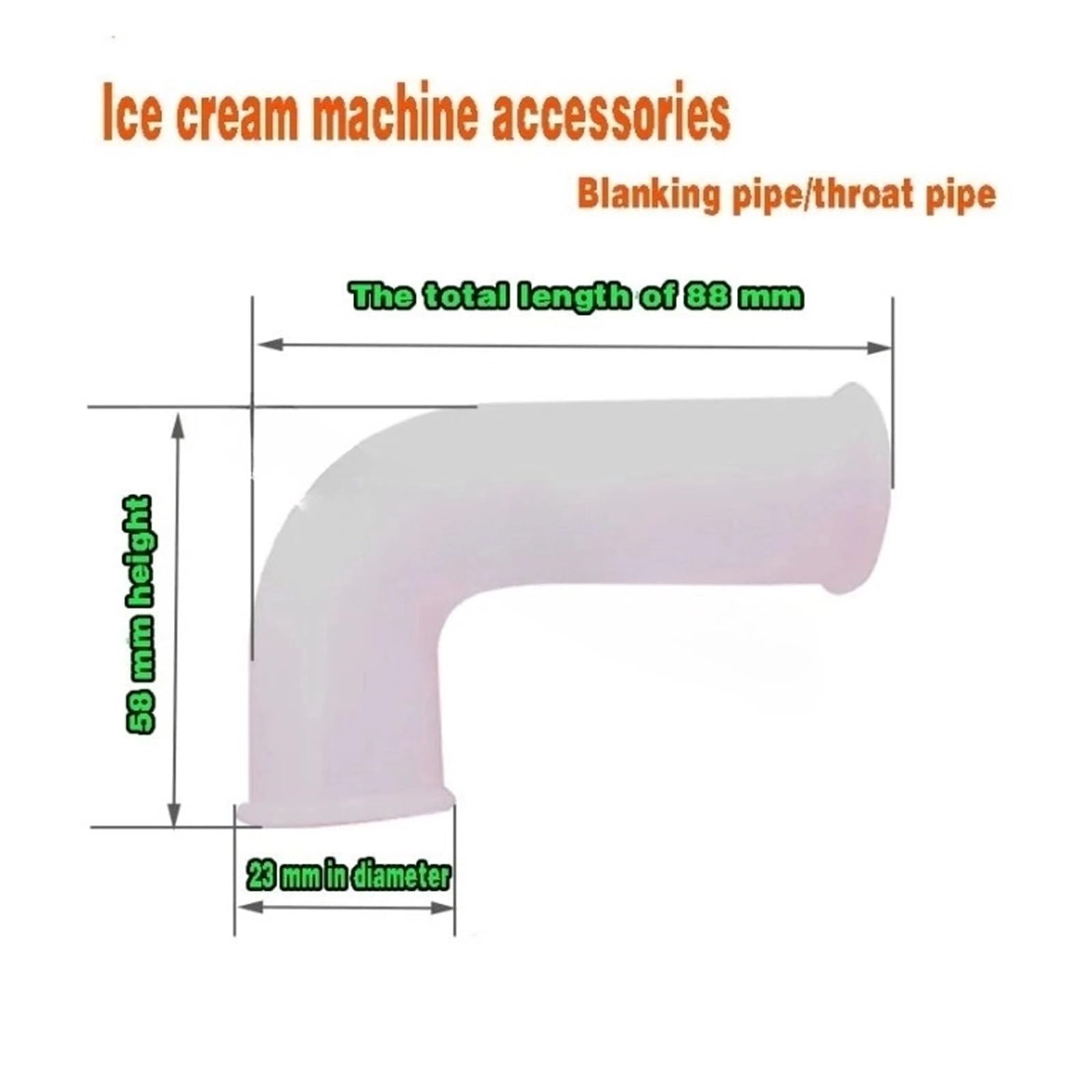 GAEWBBH Ice Cream Maker Parts Feeding Hose Retail and Sweet Tube Machine Seven Character Bend Pipe Ice Cream Machine Parts Ice Cream Accessories Feed Hose