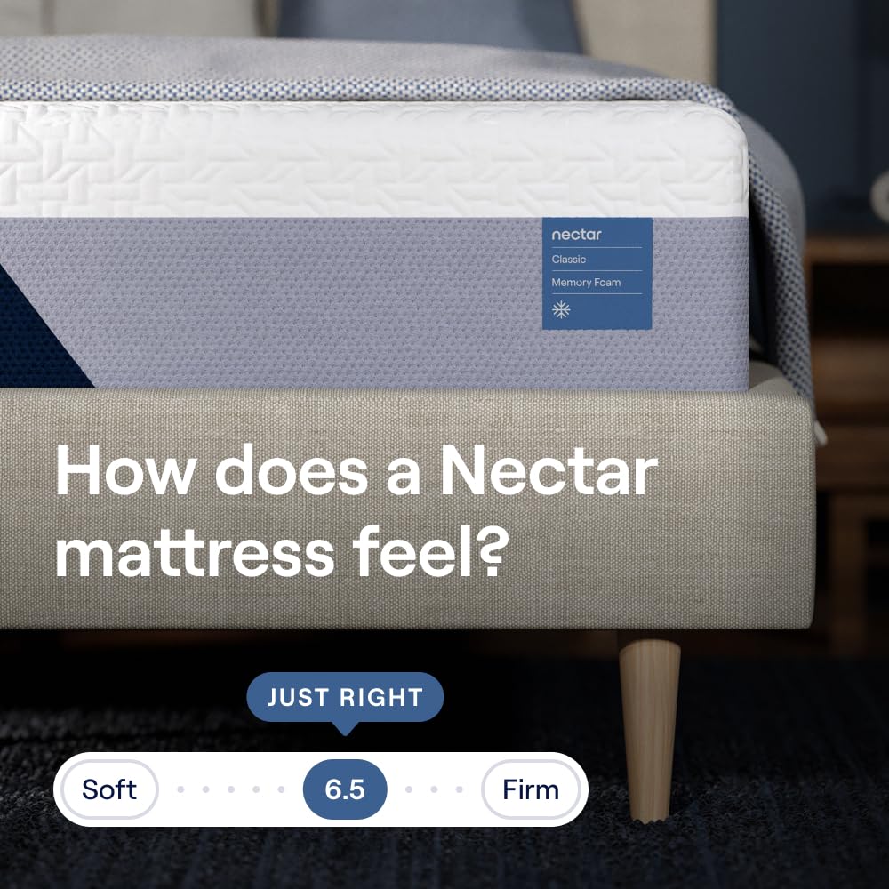 Nectar Classic 12” Full Mattress (New Version) - Medium Firm - Contouring Memory Foam - Cooling Top Layer - Support & Pressure-Relief - Minimal Motion Transfer - 365-Night Trial & Forever Warranty