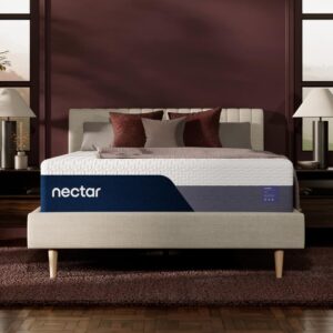 nectar luxe 14” cal king mattress - medium firm - contouring memory foam - cooling upgrade - 3” pressure relief layer - responsive support - 365-night trial & forever warranty