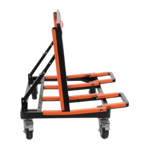 Upgrade Folding Drywall Cart, 2200 lbs Load Capacity, Heavy Duty Panel Dolly Cart with Rubber Swivel Casters, Handling Wall Panel, Sheetrock, Wood Panel, Windows, Rolling Dolly for Garage, Warehouse