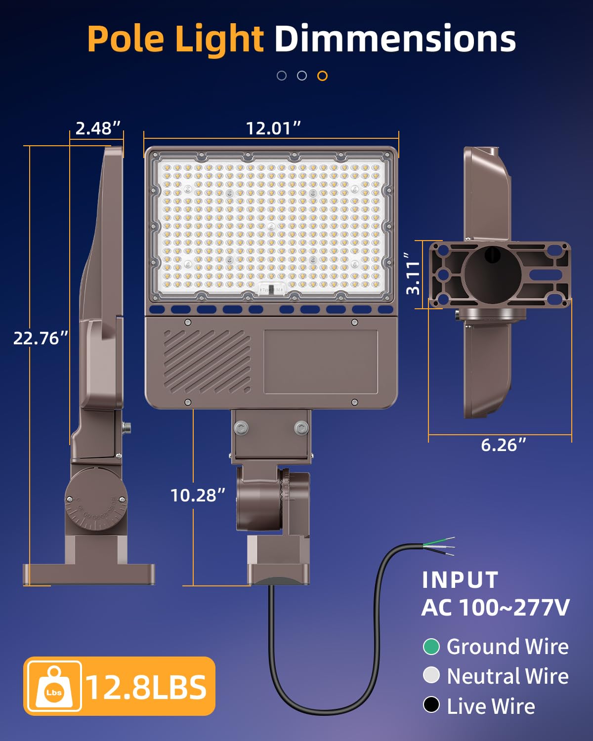 9PCS LED Parking Lot Lights 150W 120W 90W, LED Shoebox Light 5000K Adjustable Arm Mount, UL Listed Outdoor Pole Light with Photocell, IP65 Waterproof Commercial Street Area Flood Lighting 100-277V