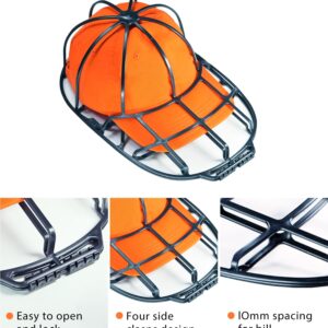 FourHare Hat Washer Cage-Hat Cleaner for Baseball Caps for Washing Machine Fit for Adult, Kid's Baseball Caps, Hat Protector Racks for Washing Machine, 4Pack