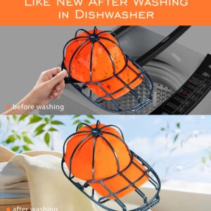 FourHare Hat Washer Cage-Hat Cleaner for Baseball Caps for Washing Machine Fit for Adult, Kid's Baseball Caps, Hat Protector Racks for Washing Machine, 4Pack