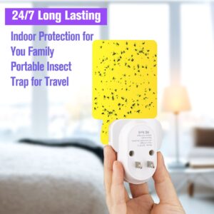 Electronic Flying Insect Trap Plug in, Fruit Flying Traps for Indoor and Office, Flea, Mosquito, Fly, Gnat, Moth, and Bug Killer Catcher, Mosquito Trap with Night Light 1 Pack 5 Sticky Boards