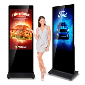 roomedal digital signage display,65 inch 4k smart cloud control touch-screen indoor lcd screen ips floor standing digital kiosks,commercial interactive advertising display screen