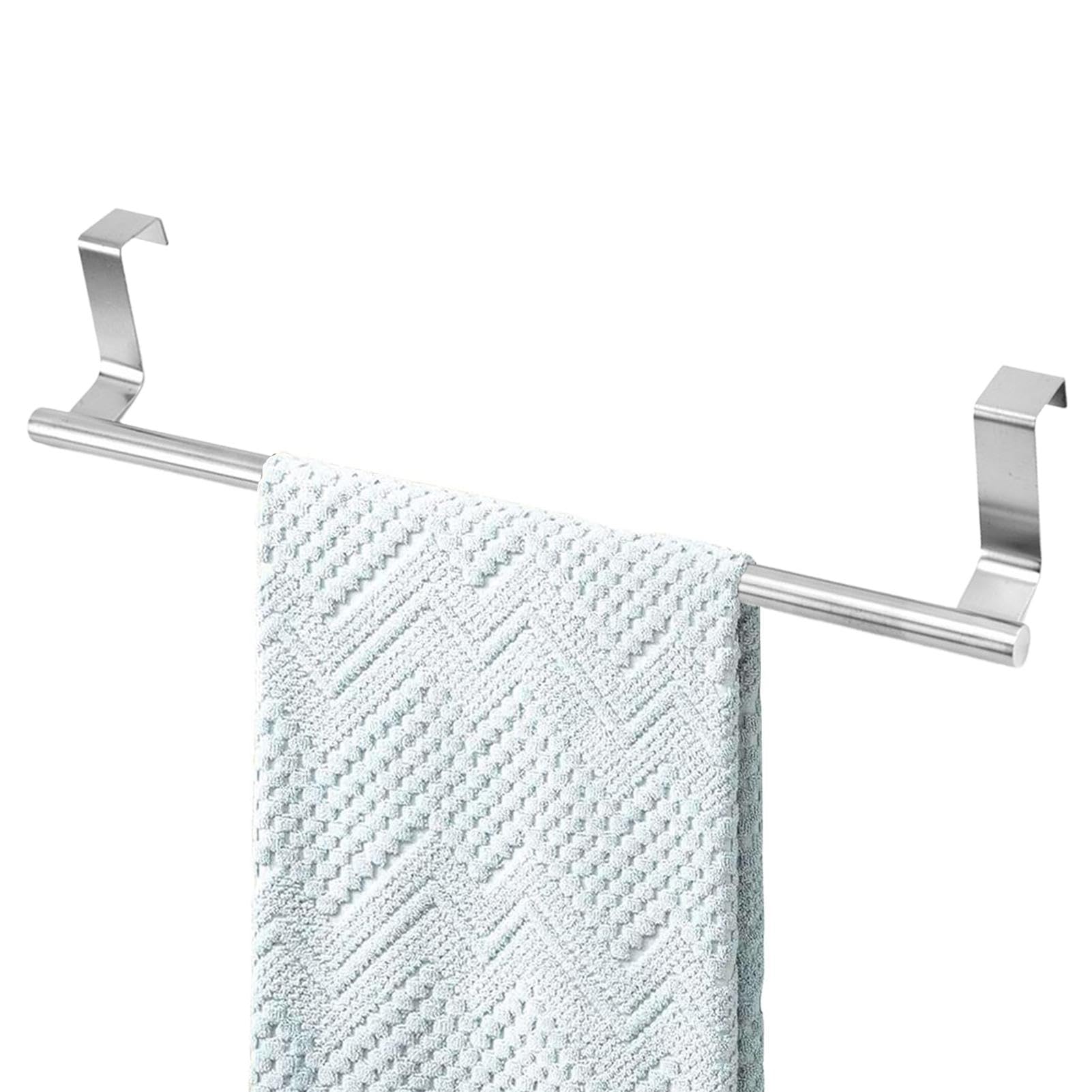 Towel Hanger for Door - Over The Door Stainless Steel Towel Rack, Kitchen Over Door Towel Rack | Space-Saving Bathroom Towel Bar, Rustproof Towel Rack for Garage, Apartments