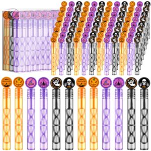 liliful 100 halloween mini bubble wands bulk bubble wands tubes party favors gifts bubbles halloween toys for halloween party supplies trick or treat prizes goodie bags fillers (classic)