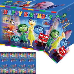 lalamia inside birthday party decorations, blue cartoon party tablecloth supplies, happy birthday party decorations, cartoon tablecloth supplies for birthday party