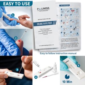 Rapid & Highly Accurate Gluten Sensitivity Easy to Use Testing Kit for Celiac Disease - Allergy Detection