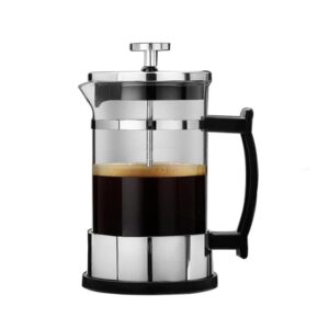 stainless steel glass teapot french coffee tea percolator filter press plunger manual coffee espresso maker pot, 350ml,