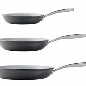 Tramontina Hard Anodized Skillets, Ceramic Non-Stick Interior, 3 Pack