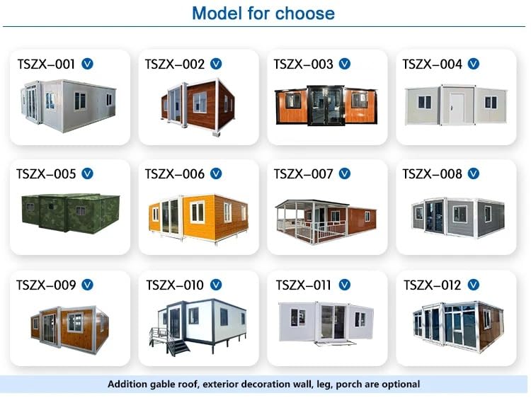 Modern Modular Container Home, Modern Extended Mobile Fold with Kitchen and Bathroom, 20ft & 40ft Prefab Houses with Economical Efficiency