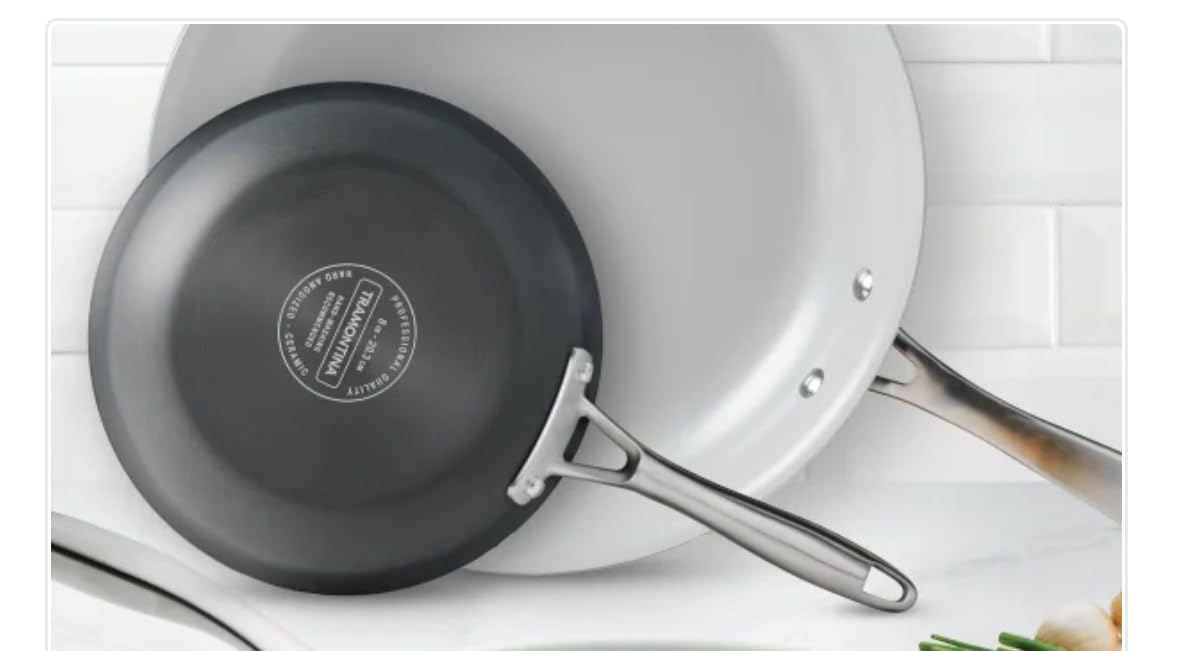 Tramontina Hard Anodized Skillets, Ceramic Non-Stick Interior, 3 Pack