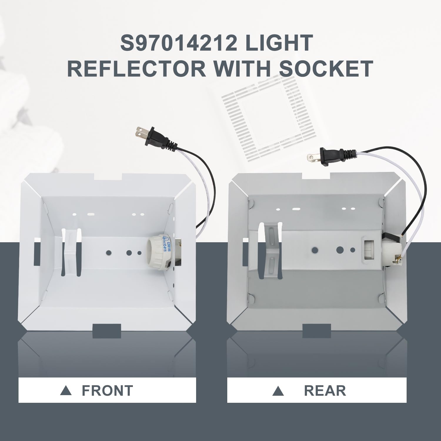 Thaekuns S97014212 Light Reflector with Socket fit for various Broan models