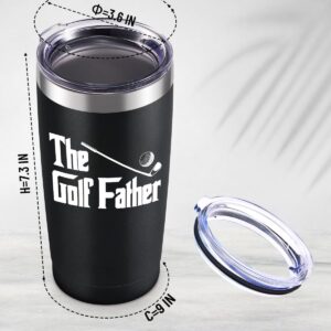 SMITWORLD Golf Gifts for Dad, Golf Gifts for Men, Funny Golf Gifts, Golf Gifts for Men Golfers, Father's Day Gifts, 20oz Tumbler, Black