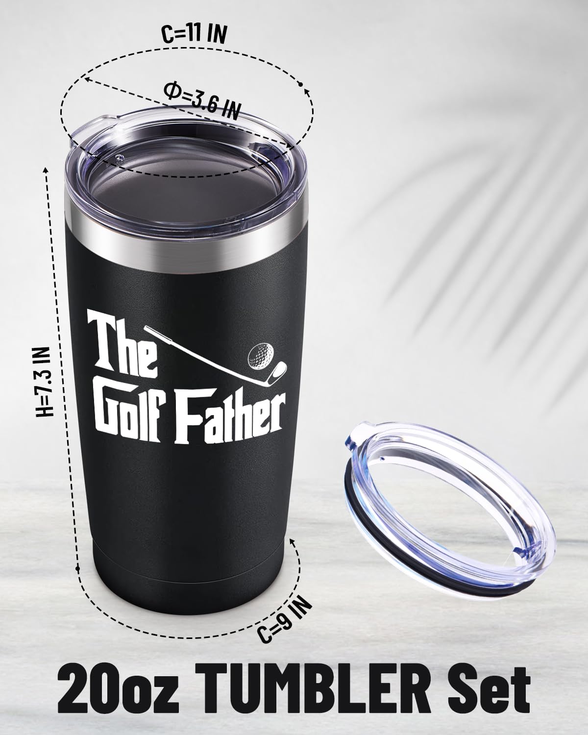 SMITWORLD Golf Gifts for Dad, Golf Gifts for Men, Funny Golf Gifts, Golf Gifts for Men Golfers, Father's Day Gifts, 20oz Tumbler, Black