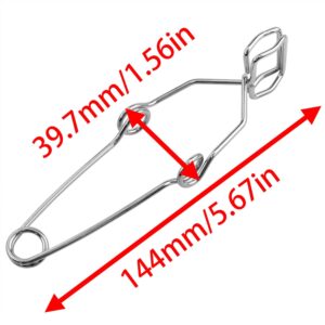 Dsjnf Steel wire test tube clamp 145MM 5-40 MM tube glass tube holder clamps Steel wire test tube clamp Test fixture tools for laboratory experiments -4pcs