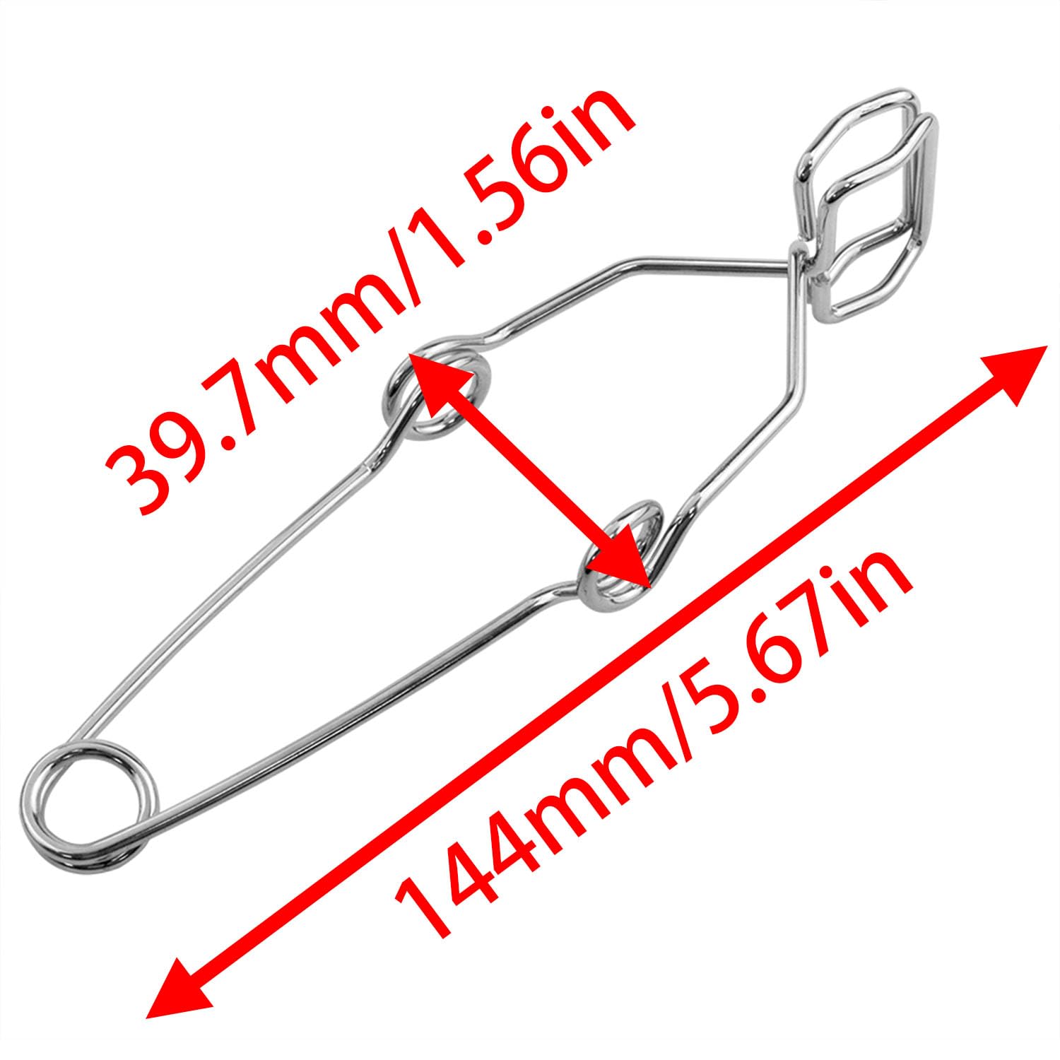 Dsjnf Steel wire test tube clamp 145MM 5-40 MM tube glass tube holder clamps Steel wire test tube clamp Test fixture tools for laboratory experiments -4pcs