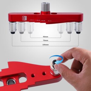 BGASNW Dowel Jig Kit, Doweling Jig for Woodworking, Self-centering Line Scriber Woodworking Tools, Drill Guide for Straight Holes with Drill Bit Set 1/4", 5/16", 3/8" and Drill Bit Stop Collar Set