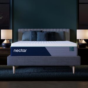 nectar premier hybrid 13” king mattress (new version) - medium firm - contouring memory foam & innerspring coils - cooling upgrade - 2” pressure relief layer - 365-night trial & forever warranty