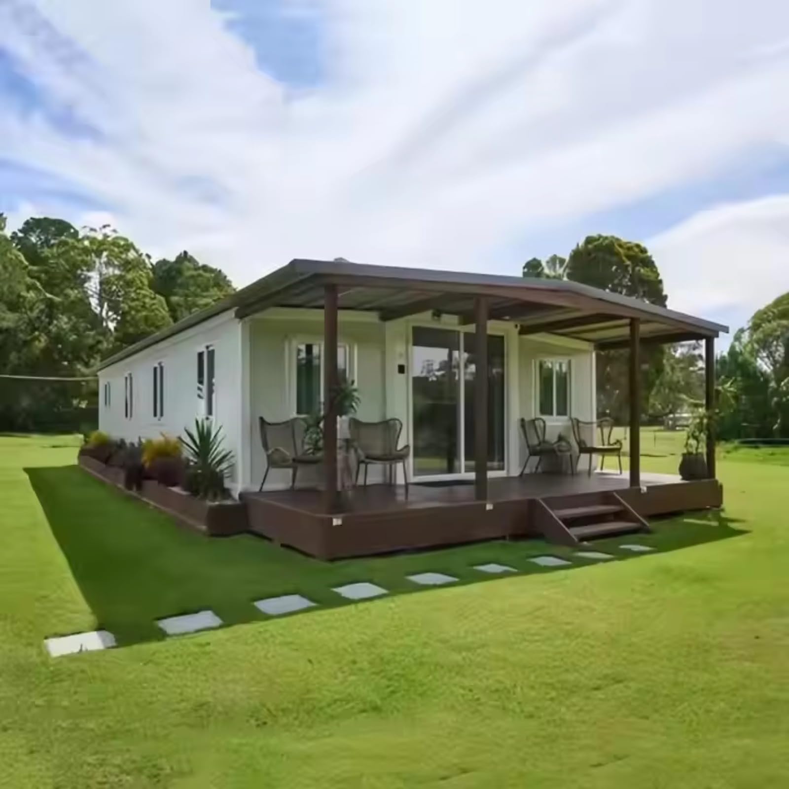 Container Tiny Home - Luxury Foldable 3 Bedroom Tiny House for Living | Modern Extended Mobile Cabin Home with Kitchen and Bathroom | Waterproof, Customizable Space Design in 20ft, 30ft,Options